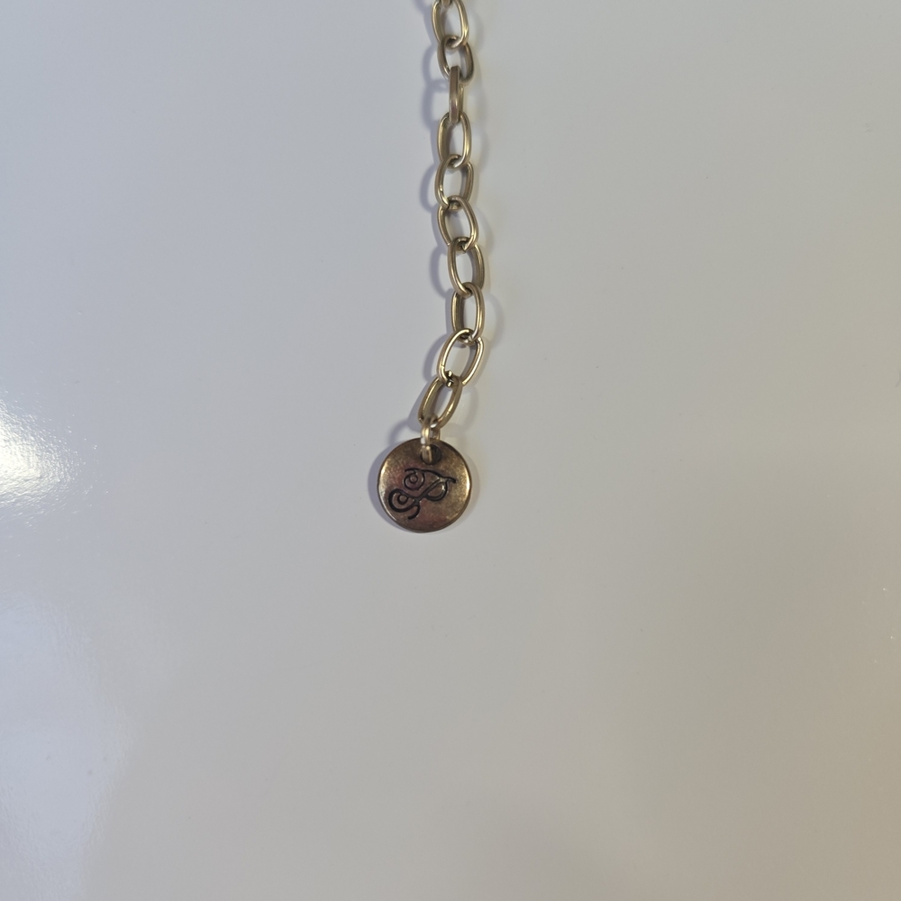Plunder Gold-Tone Open Heart Pendant Necklace | Minimalist | Adjustable Chain - Picture 4 of 4